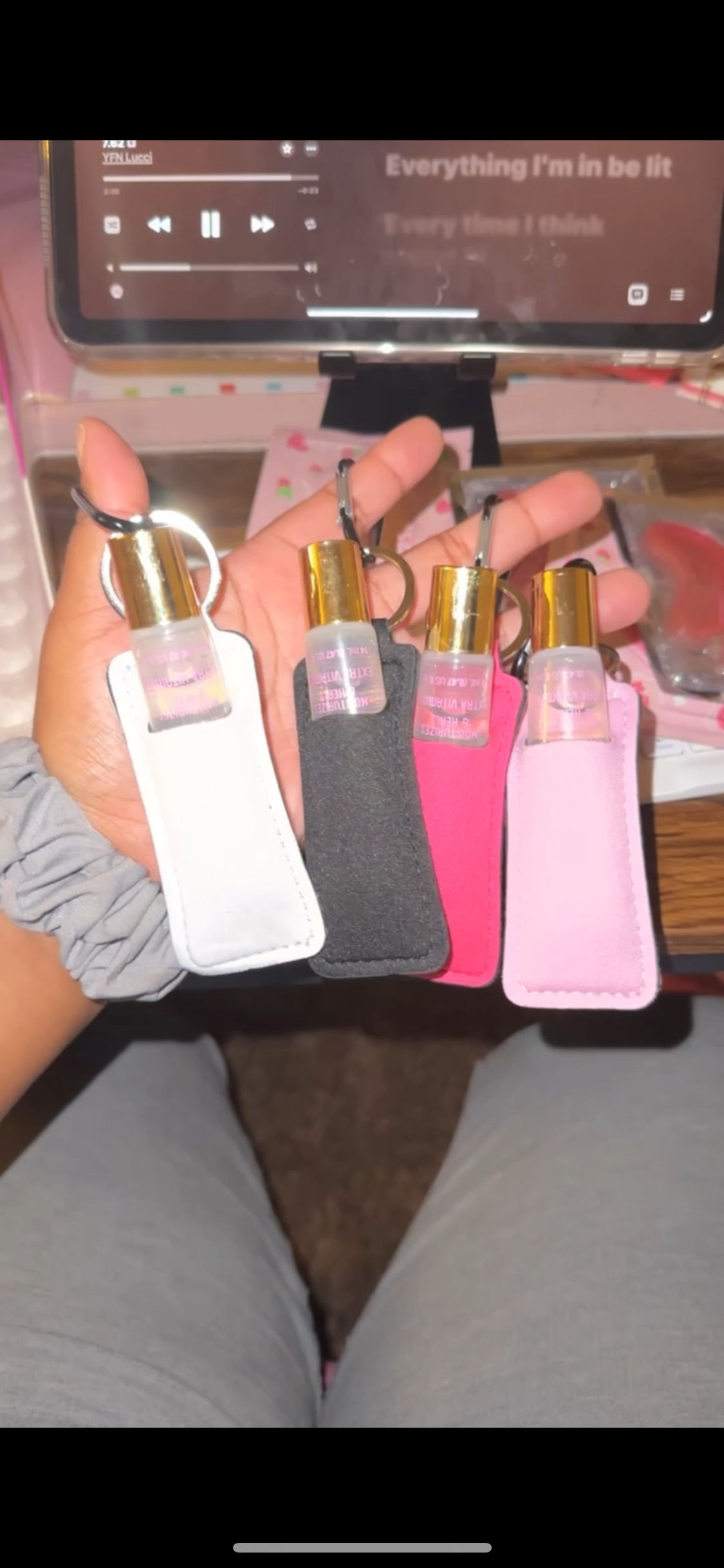 Lipgloss keychains